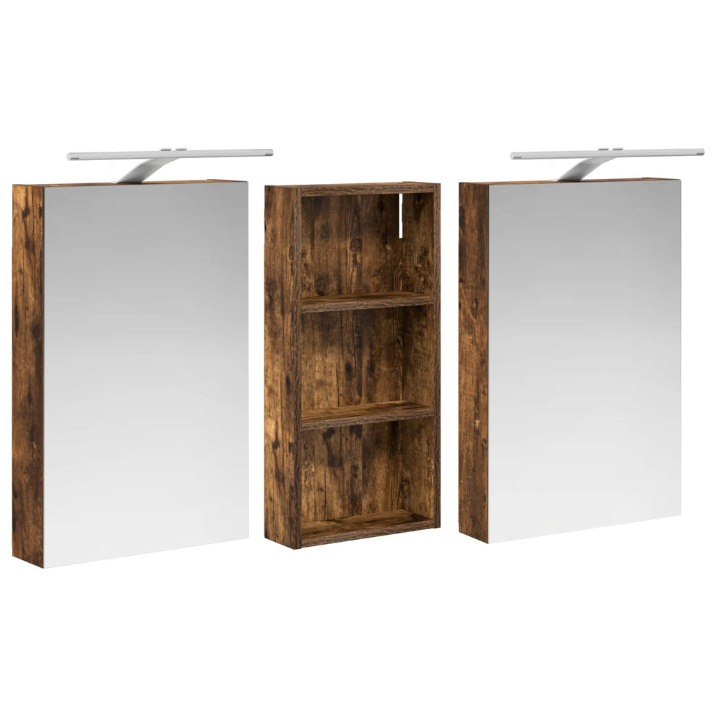vidaXL Zestaw Szafek Łazienkowych z półką 3 pcs 110 x 10,5 x 60,5 cm