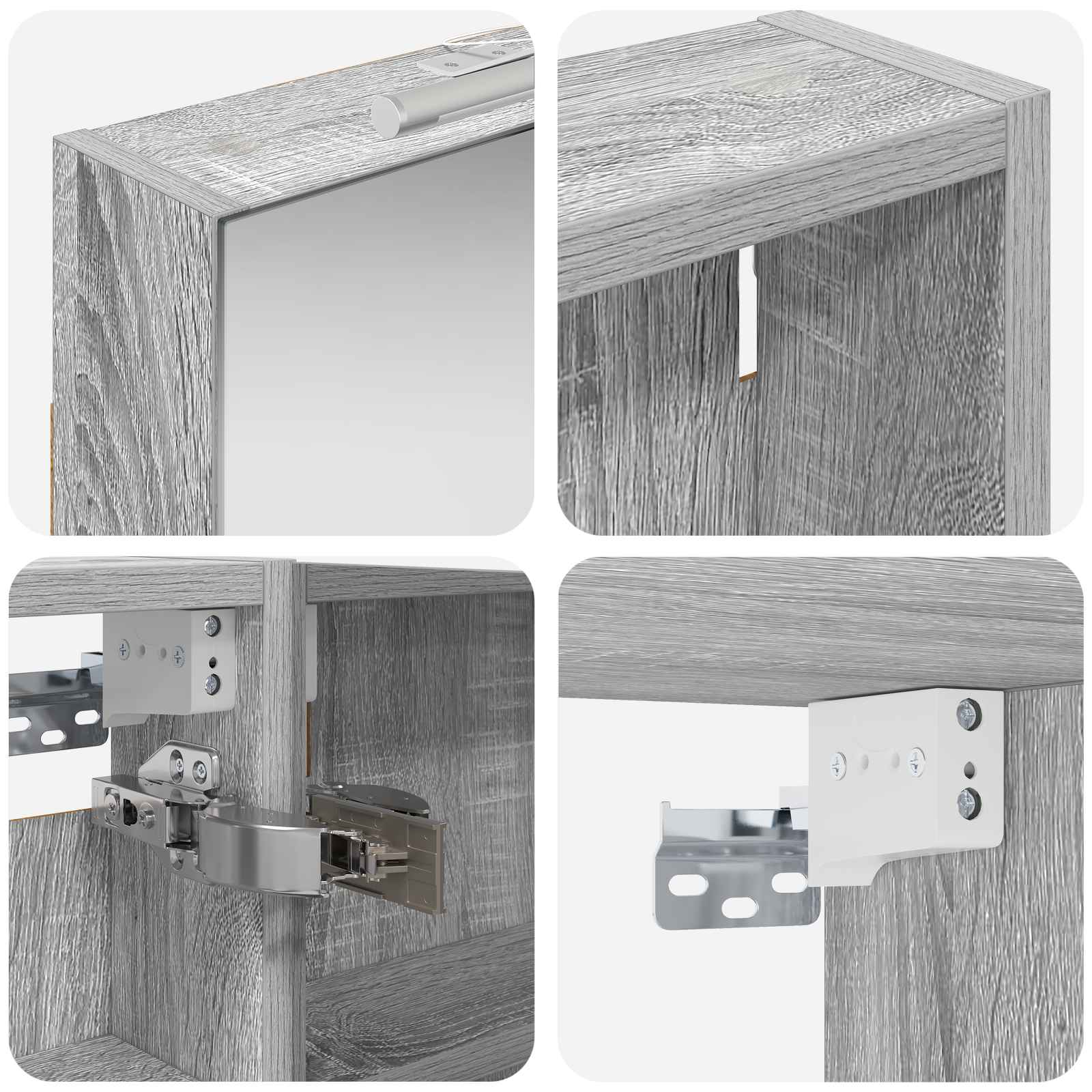 vidaXL Zestaw Szafek Łazienkowych z półką 3 pcs 110 x 10,5 x 60,5 cm