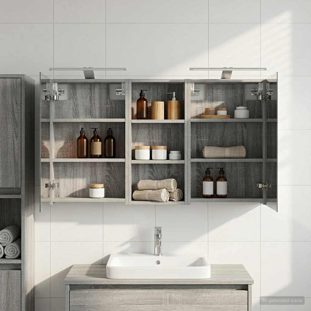 vidaXL Zestaw Szafek Łazienkowych z półką 3 pcs 110 x 10,5 x 60,5 cm