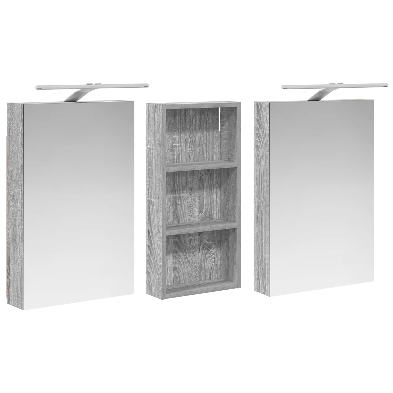 vidaXL Zestaw Szafek Łazienkowych z półką 3 pcs 110 x 10,5 x 60,5 cm
