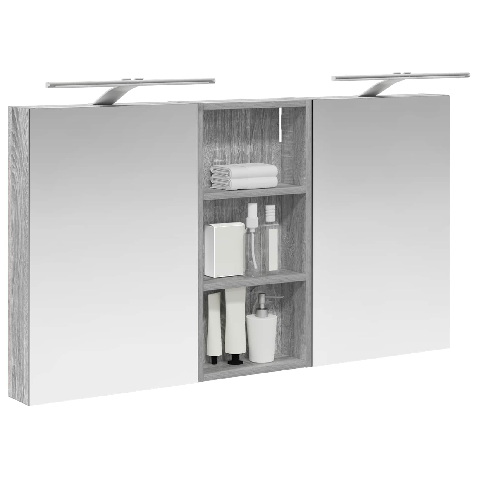 vidaXL Zestaw Szafek Łazienkowych z półką 3 pcs 110 x 10,5 x 60,5 cm
