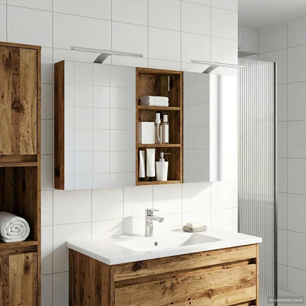 vidaXL Zestaw Szafek Łazienkowych z półką 3 pcs 110 x 10,5 x 60,5 cm