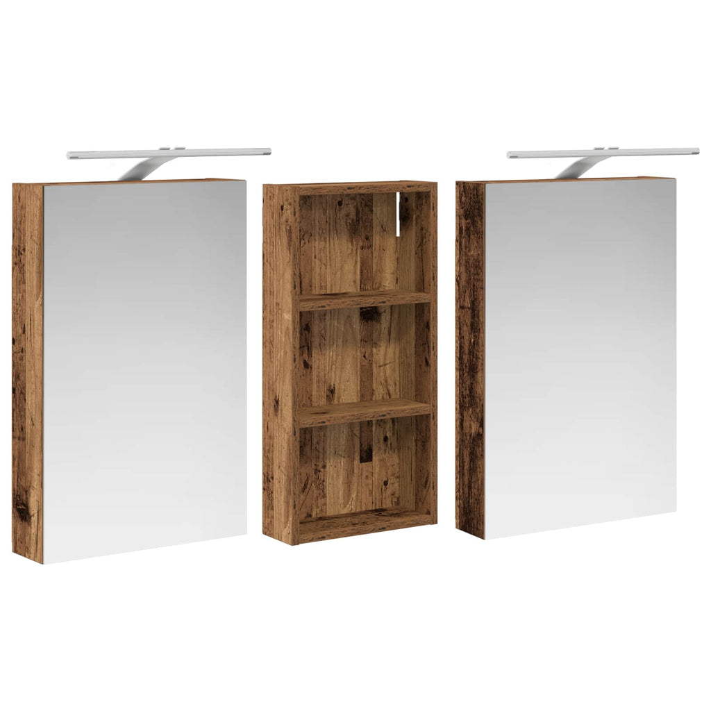 vidaXL Zestaw Szafek Łazienkowych z półką 3 pcs 110 x 10,5 x 60,5 cm