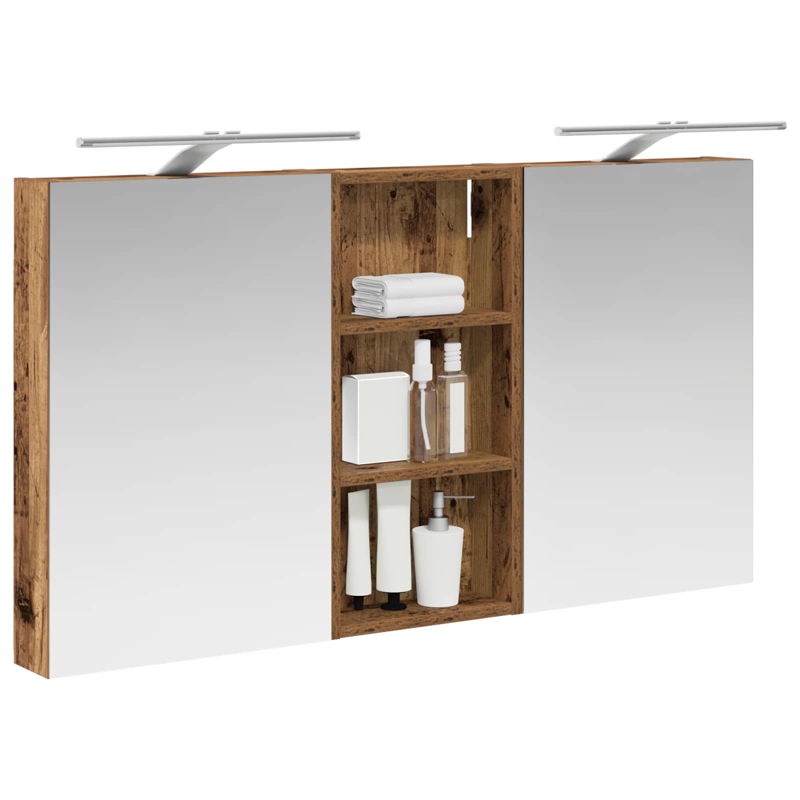 vidaXL Zestaw Szafek Łazienkowych z półką 3 pcs 110 x 10,5 x 60,5 cm