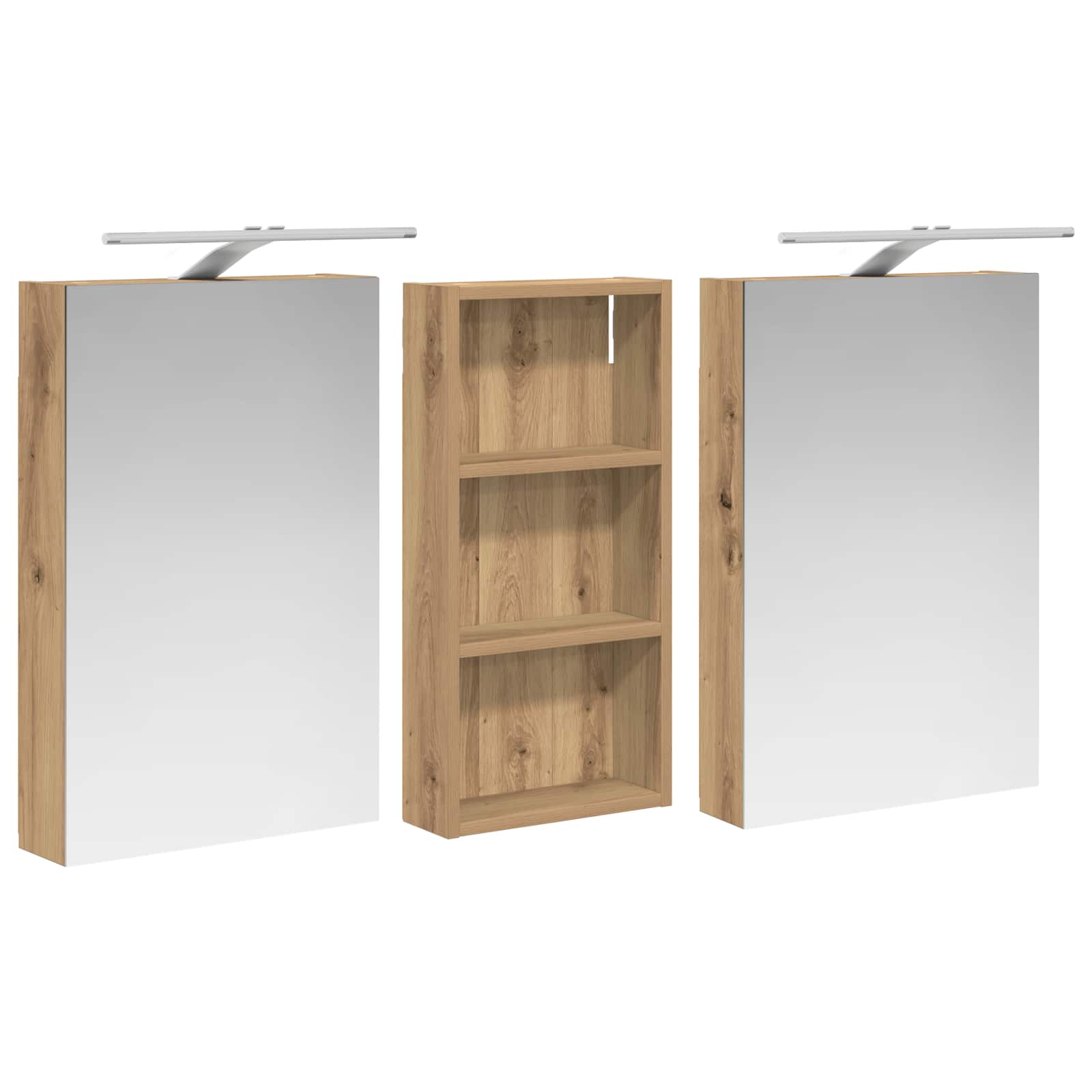 vidaXL Zestaw Szafek Łazienkowych z półką 3 pcs 110 x 10,5 x 60,5 cm
