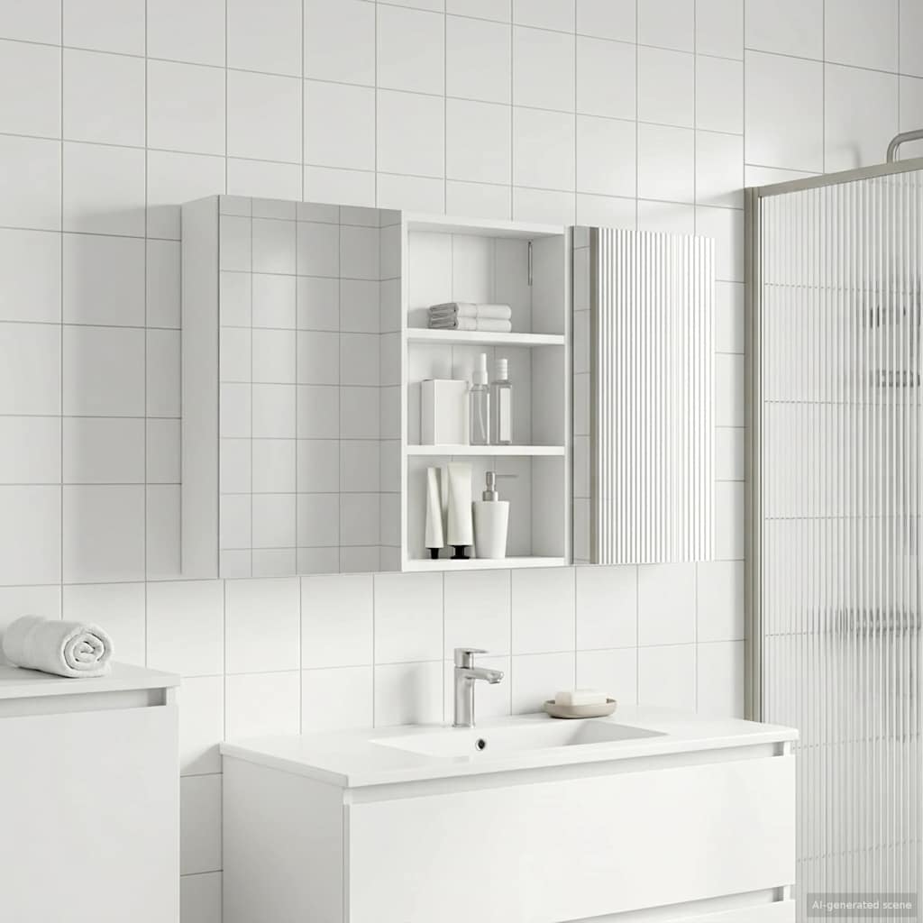 vidaXL Zestaw Szafek Łazienkowych z półką 3 pcs 120 x 10,5 x 60,5 cm