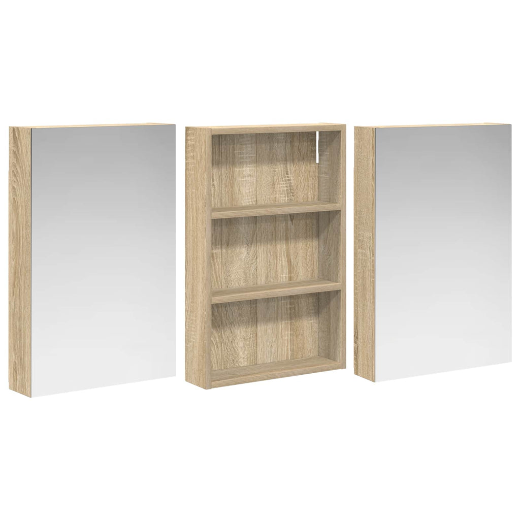 vidaXL Zestaw Szafek Łazienkowych z półką 3 pcs 120 x 10,5 x 60,5 cm