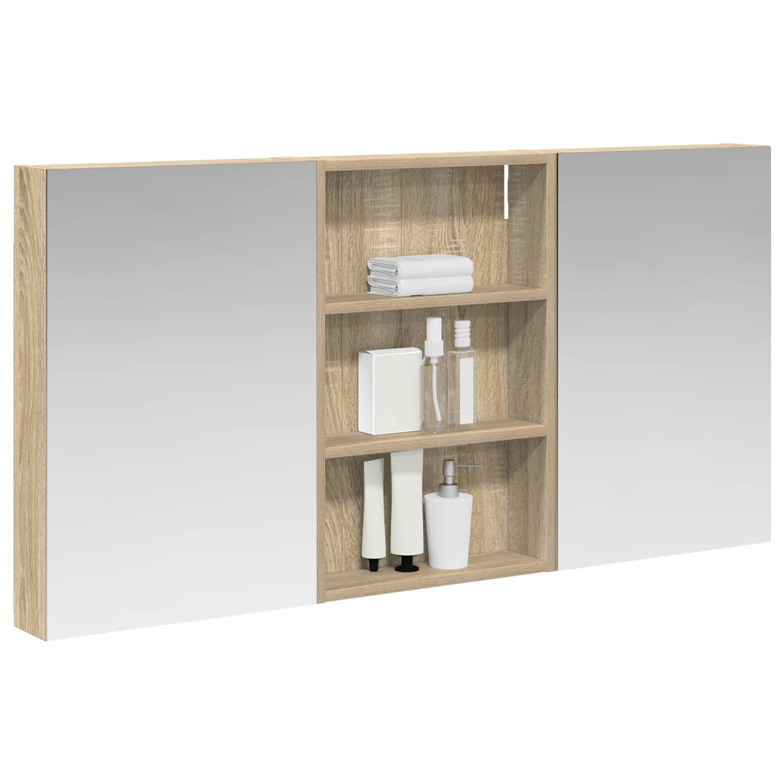 vidaXL Zestaw Szafek Łazienkowych z półką 3 pcs 120 x 10,5 x 60,5 cm