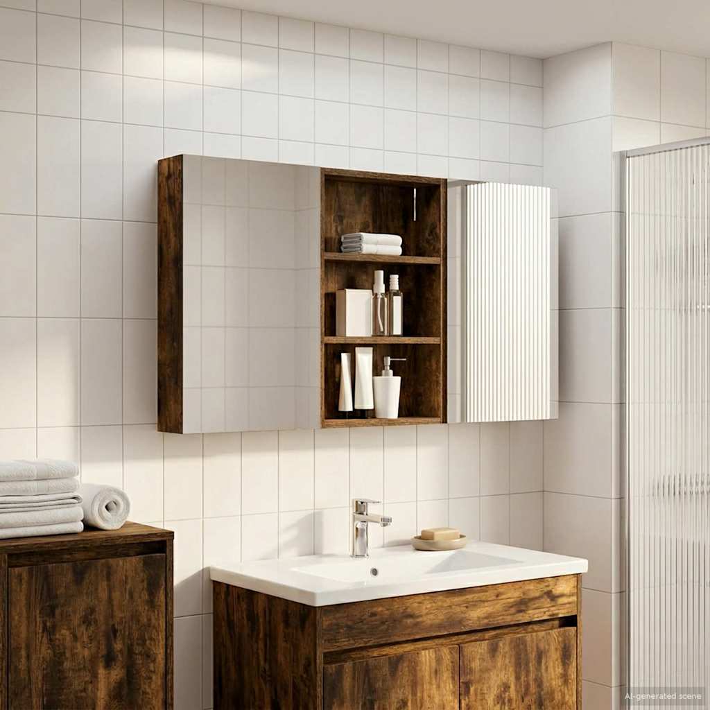 vidaXL Zestaw Szafek Łazienkowych z półką 3 pcs 120 x 10,5 x 60,5 cm