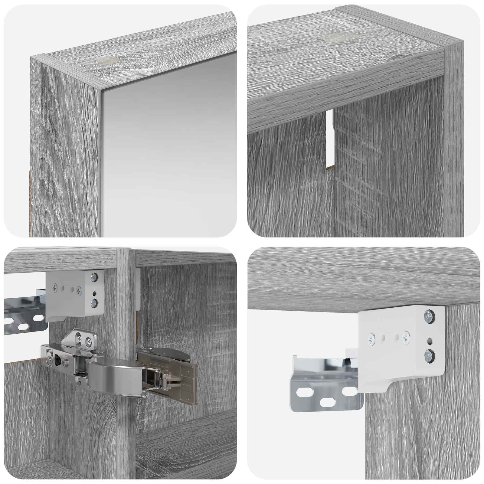 vidaXL Zestaw Szafek Łazienkowych z półką 3 pcs 120 x 10,5 x 60,5 cm