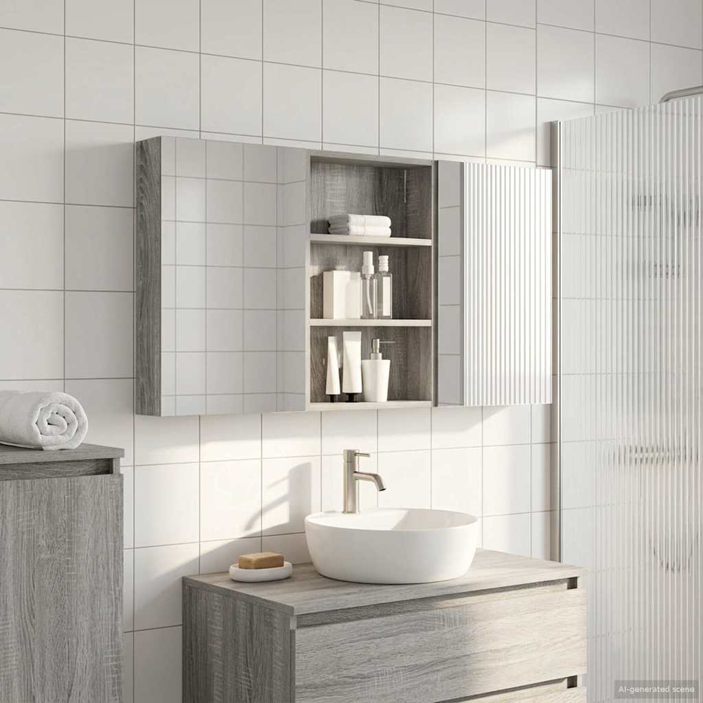 vidaXL Zestaw Szafek Łazienkowych z półką 3 pcs 120 x 10,5 x 60,5 cm