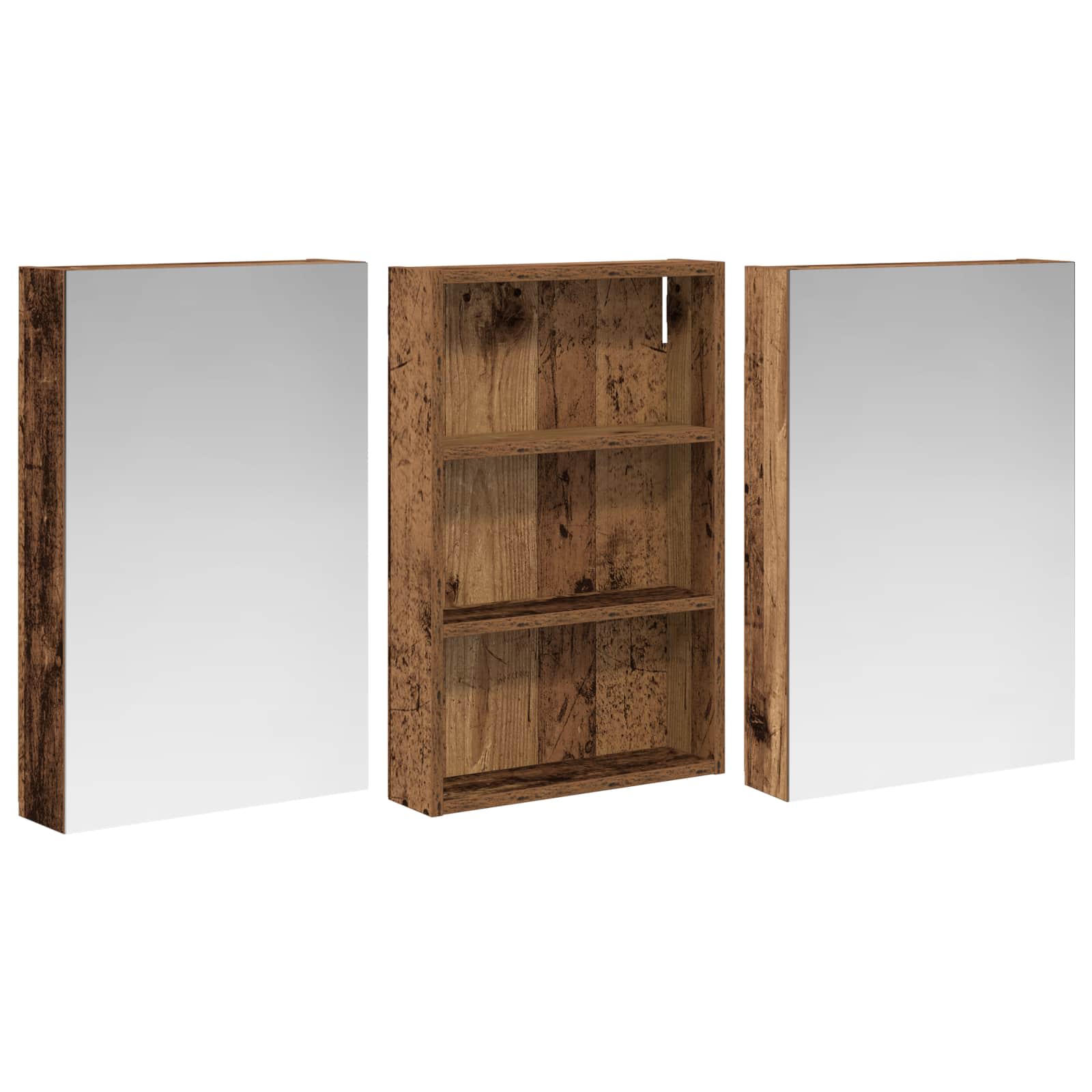 vidaXL Zestaw Szafek Łazienkowych z półką 3 pcs 120 x 10,5 x 60,5 cm