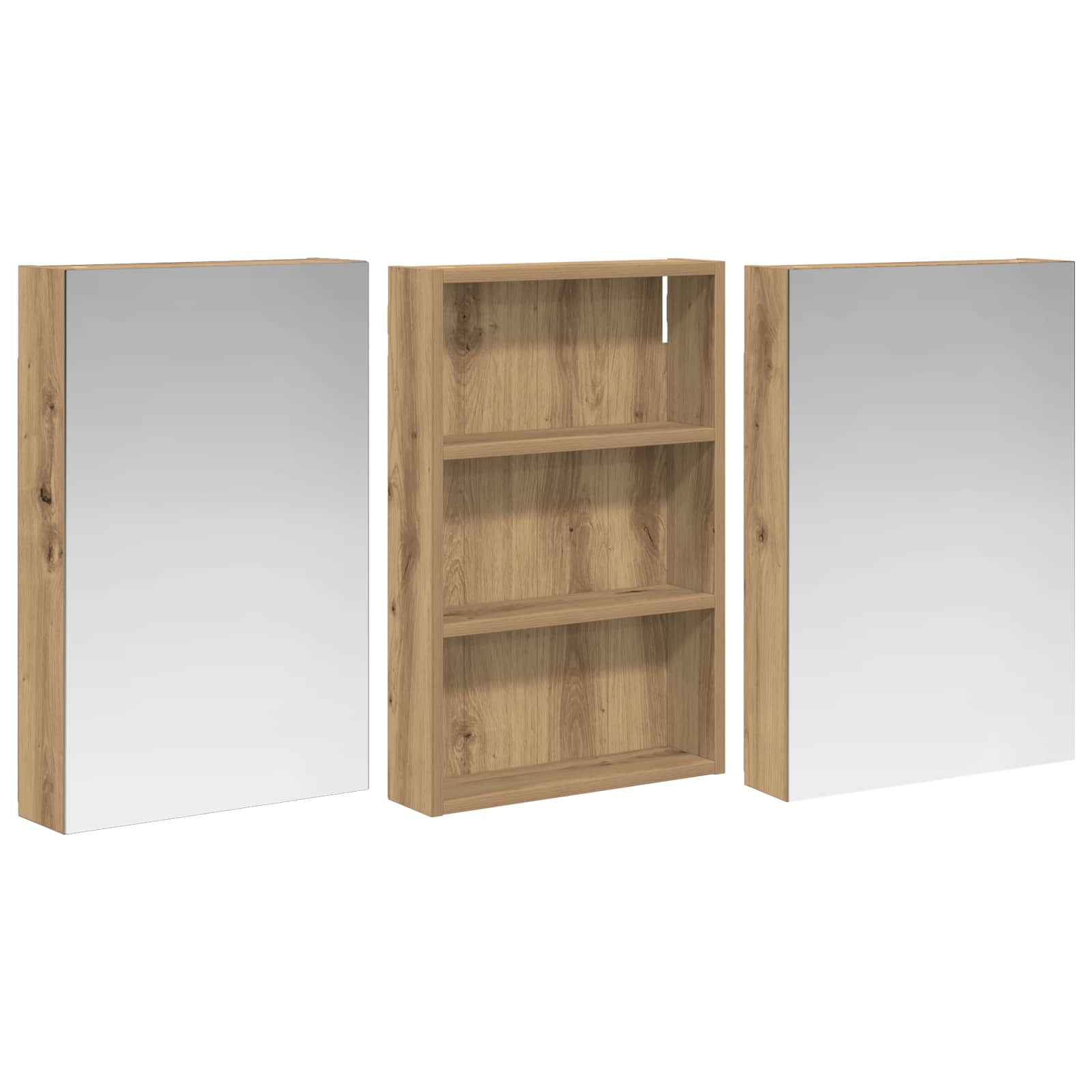 vidaXL Zestaw Szafek Łazienkowych z półką 3 pcs 120 x 10,5 x 60,5 cm