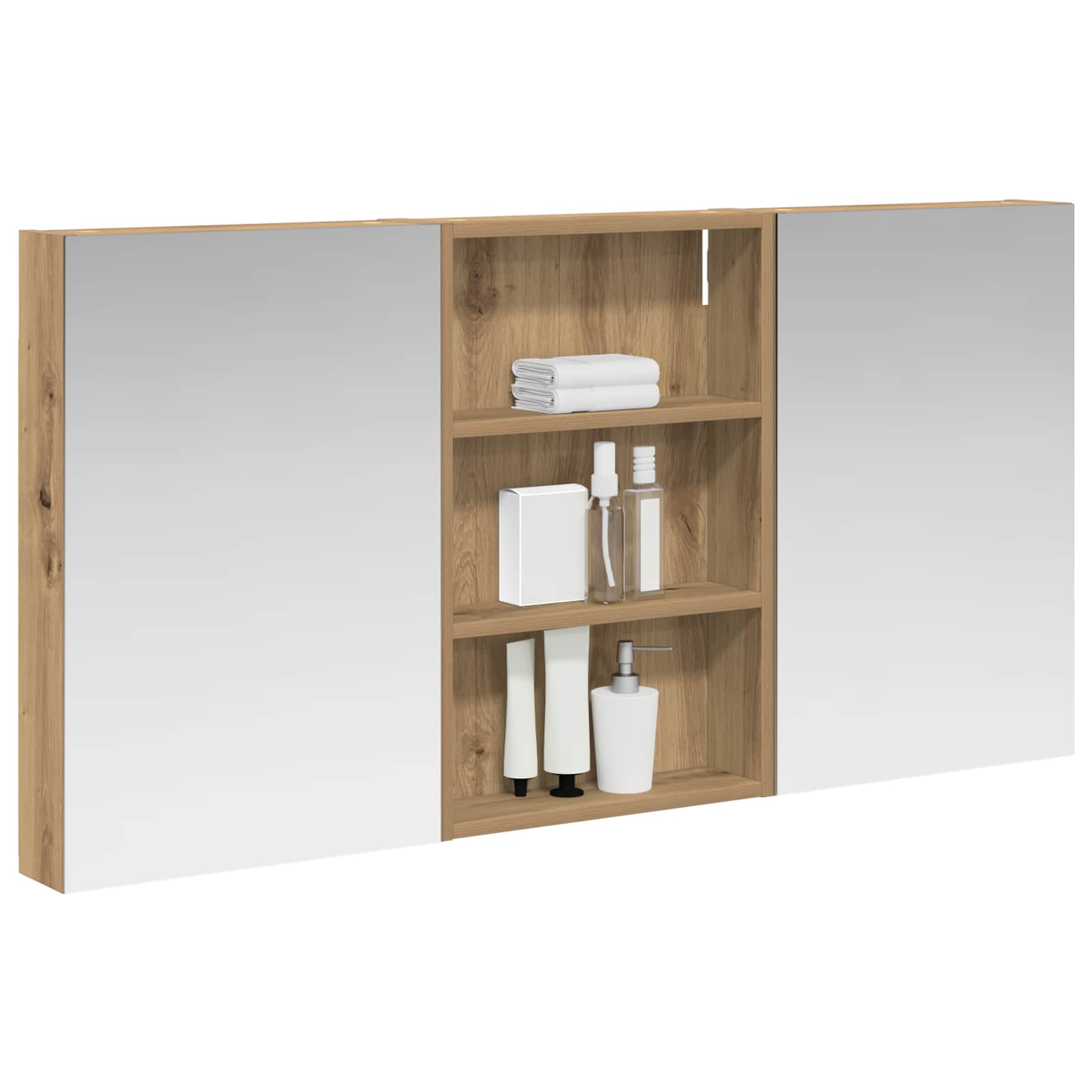 vidaXL Zestaw Szafek Łazienkowych z półką 3 pcs 120 x 10,5 x 60,5 cm