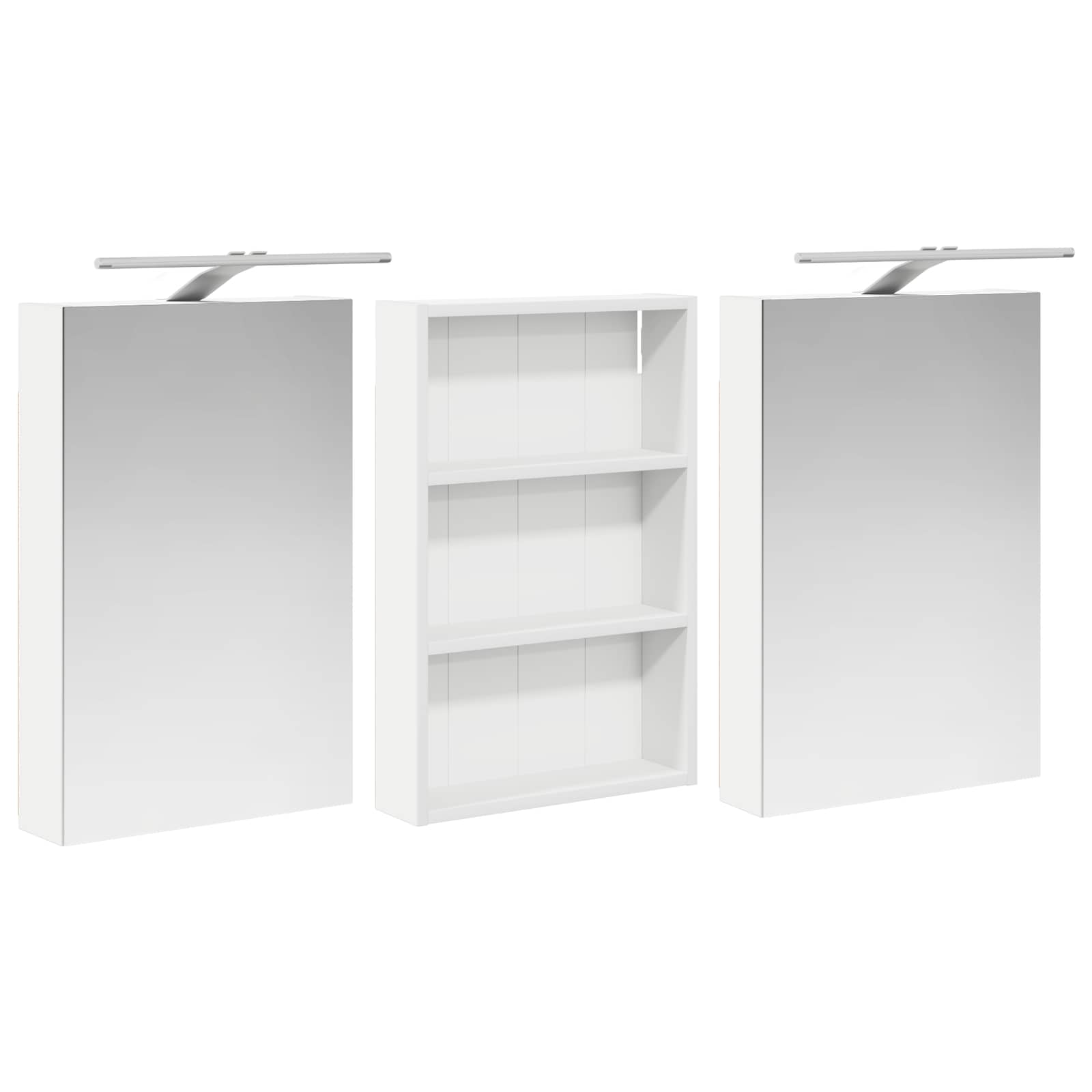 vidaXL Zestaw Szafek Łazienkowych z półką 3 pcs 120 x 10,5 x 60,5 cm