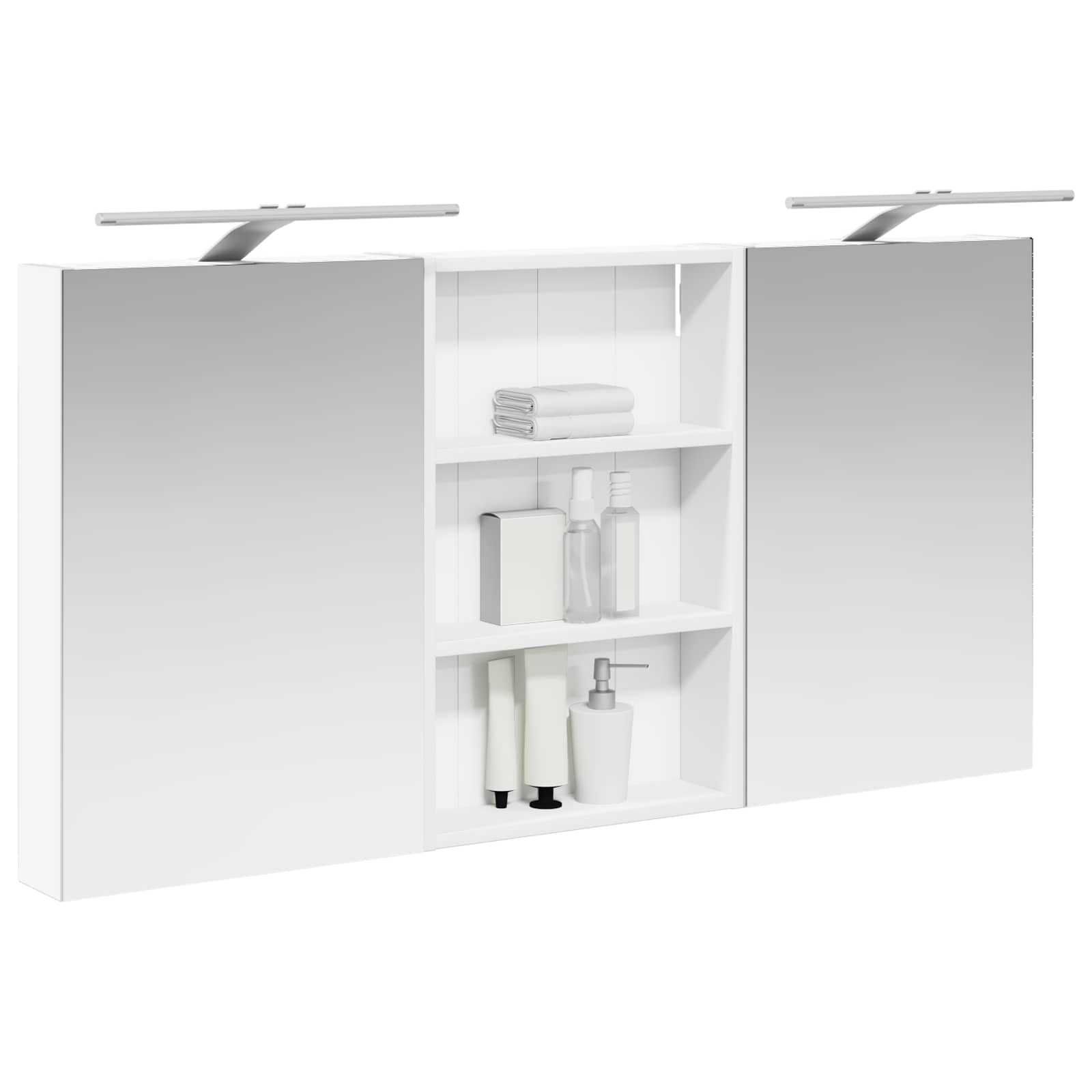 vidaXL Zestaw Szafek Łazienkowych z półką 3 pcs 120 x 10,5 x 60,5 cm