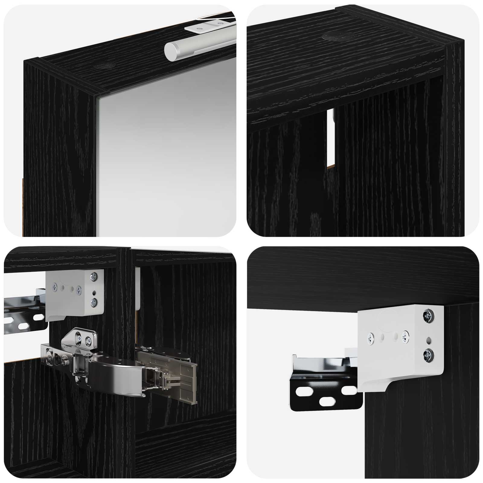 vidaXL Zestaw Szafek Łazienkowych z półką 3 pcs 120 x 10,5 x 60,5 cm