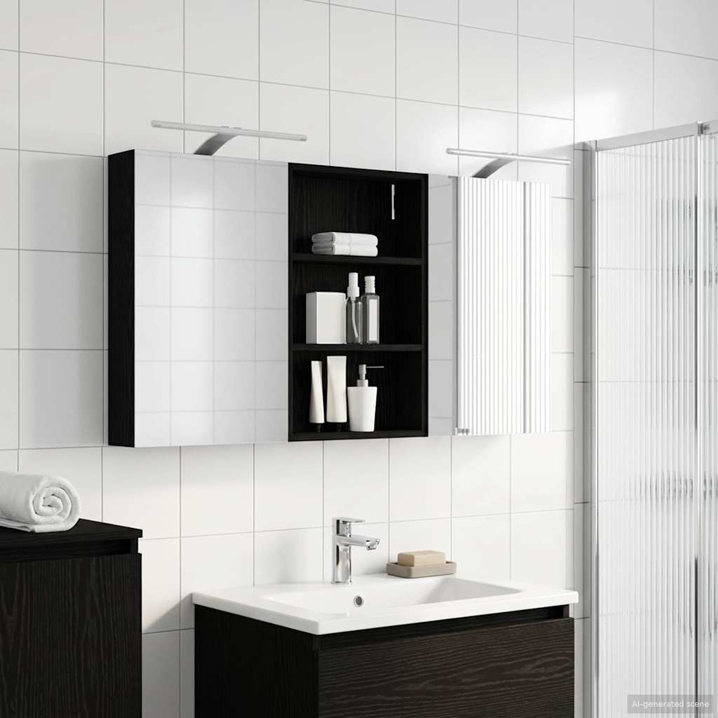vidaXL Zestaw Szafek Łazienkowych z półką 3 pcs 120 x 10,5 x 60,5 cm