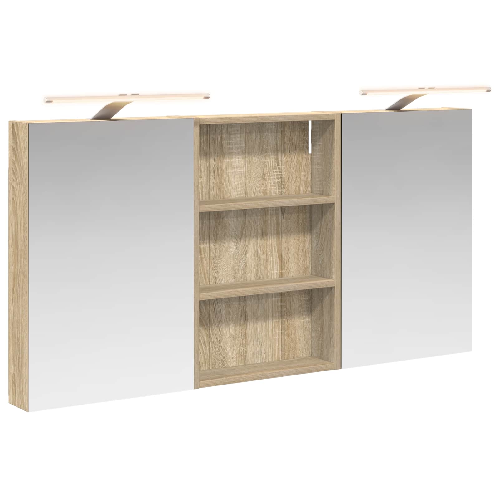 vidaXL Zestaw Szafek Łazienkowych z półką 3 pcs 120 x 10,5 x 60,5 cm