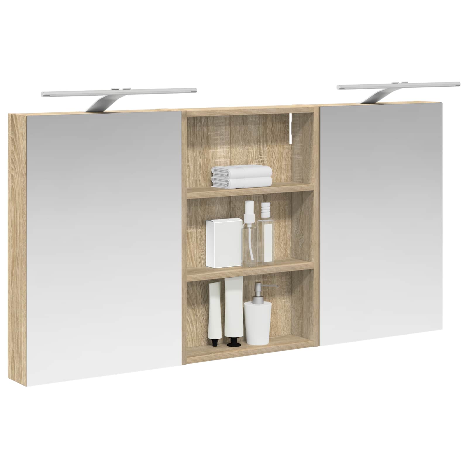 vidaXL Zestaw Szafek Łazienkowych z półką 3 pcs 120 x 10,5 x 60,5 cm