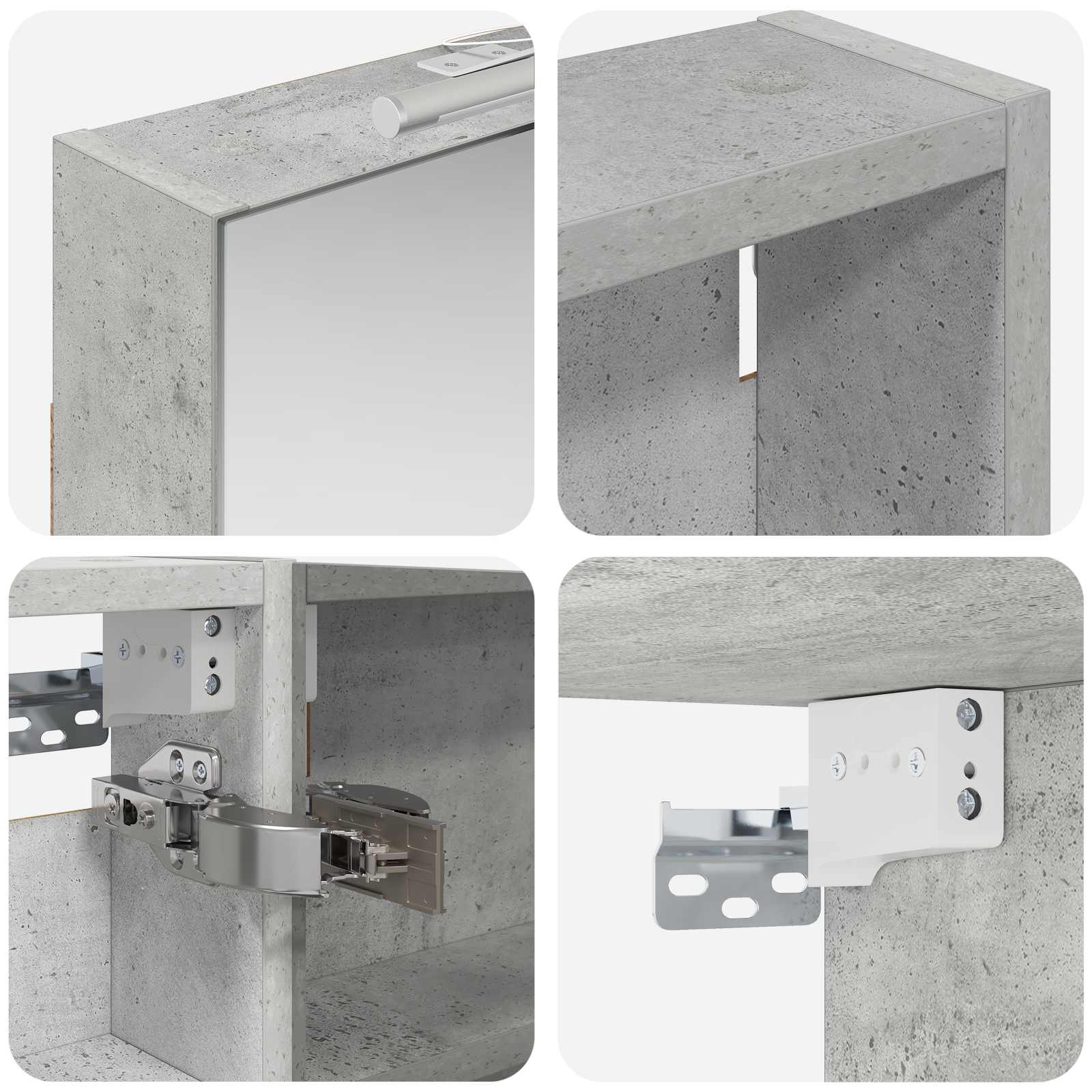 vidaXL Zestaw Szafek Łazienkowych z półką 3 pcs 120 x 10,5 x 60,5 cm