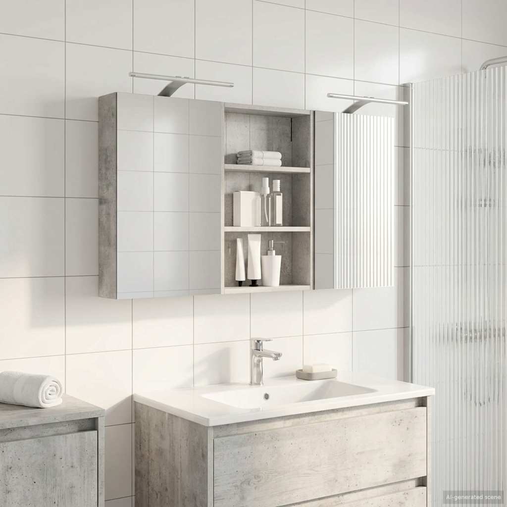 vidaXL Zestaw Szafek Łazienkowych z półką 3 pcs 120 x 10,5 x 60,5 cm