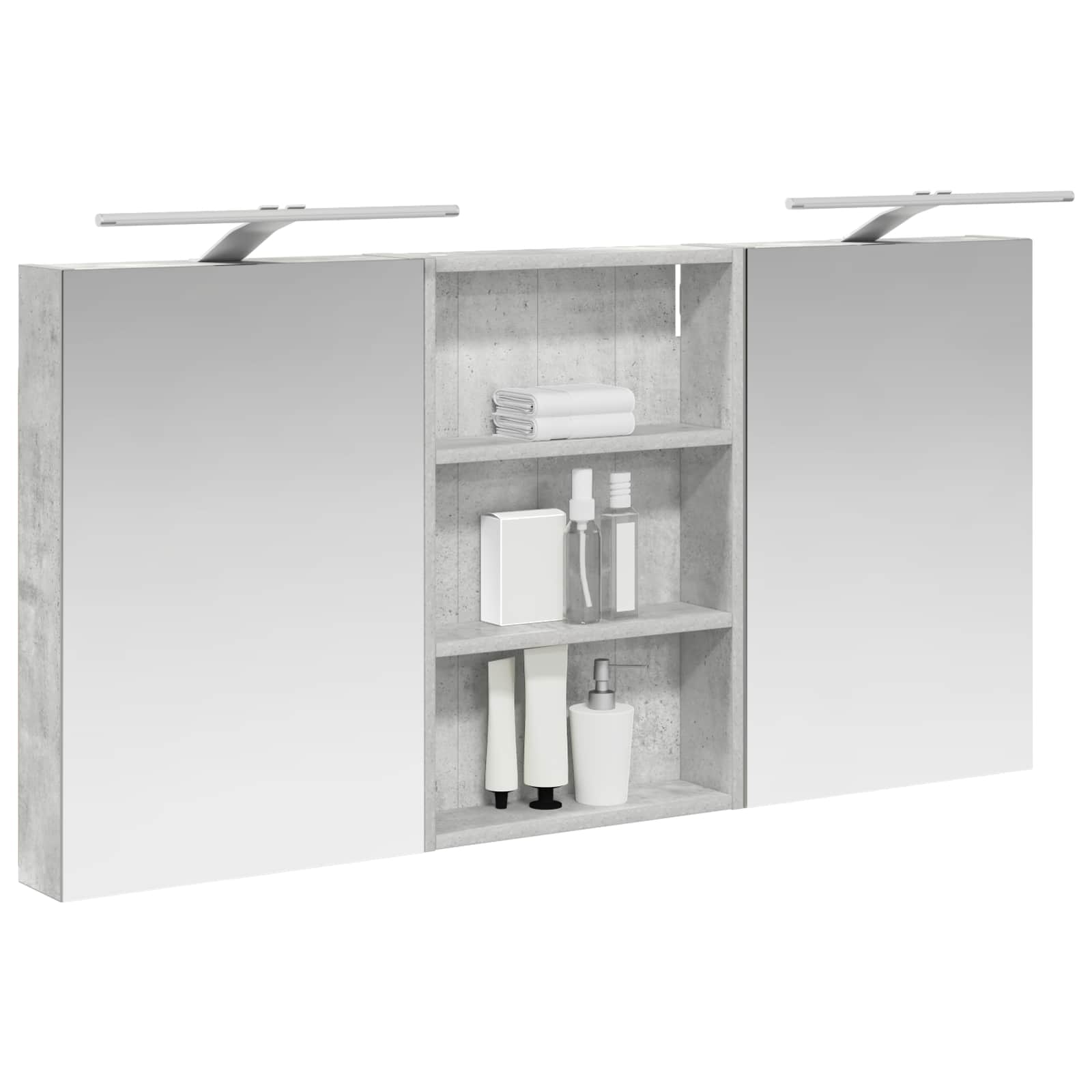 vidaXL Zestaw Szafek Łazienkowych z półką 3 pcs 120 x 10,5 x 60,5 cm