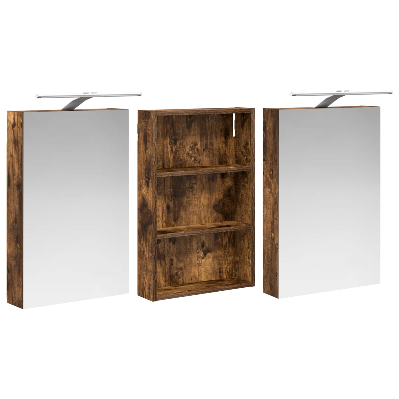 vidaXL Zestaw Szafek Łazienkowych z półką 3 pcs 120 x 10,5 x 60,5 cm