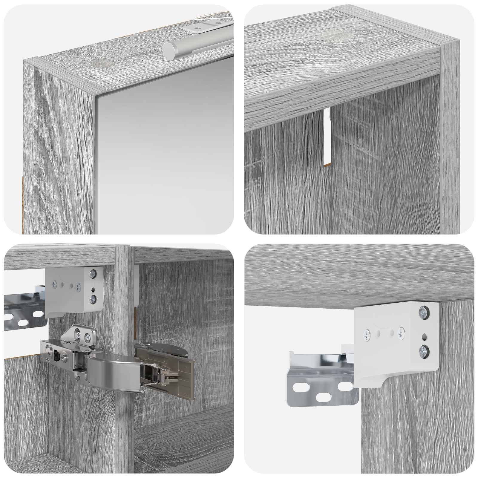 vidaXL Zestaw Szafek Łazienkowych z półką 3 pcs 120 x 10,5 x 60,5 cm