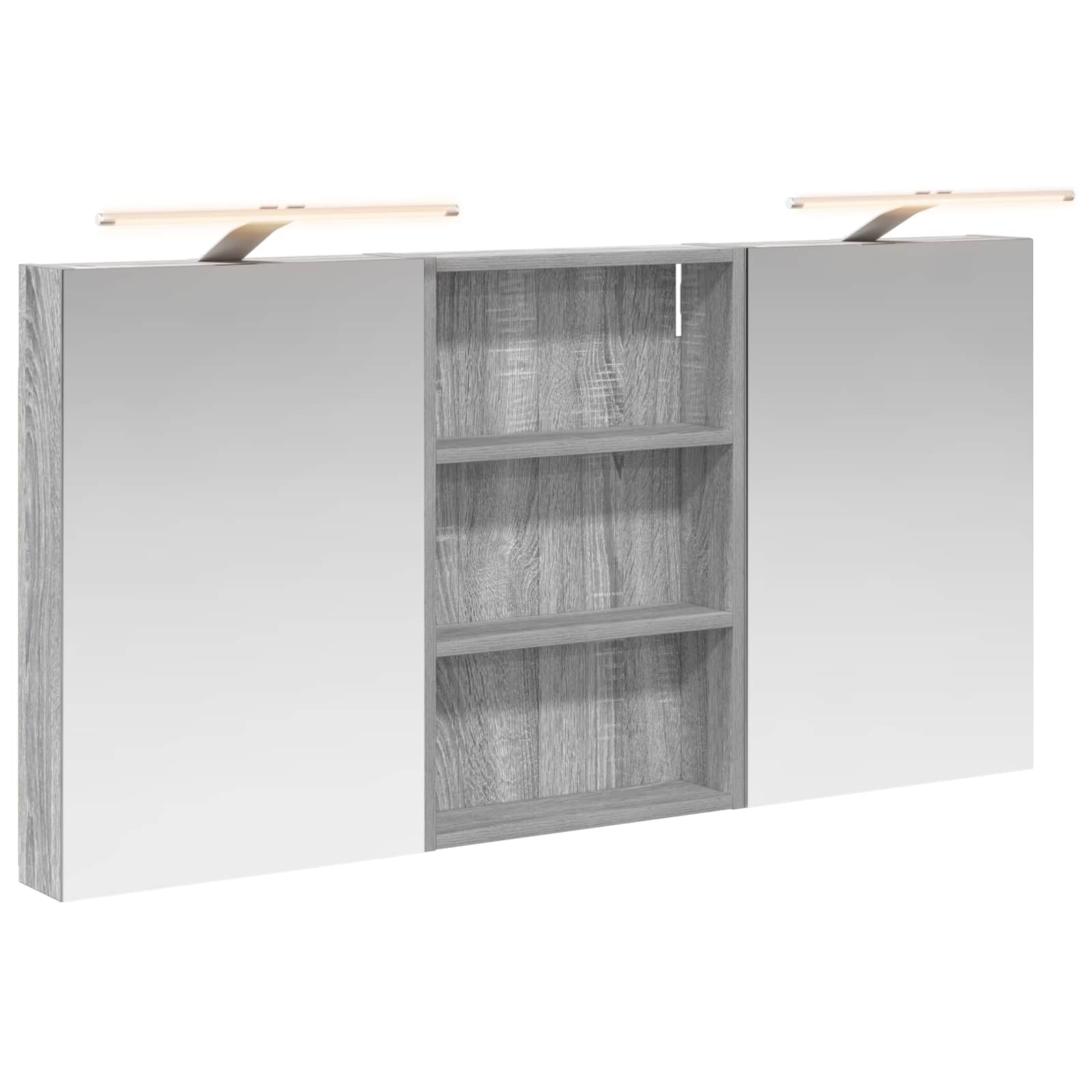 vidaXL Zestaw Szafek Łazienkowych z półką 3 pcs 120 x 10,5 x 60,5 cm