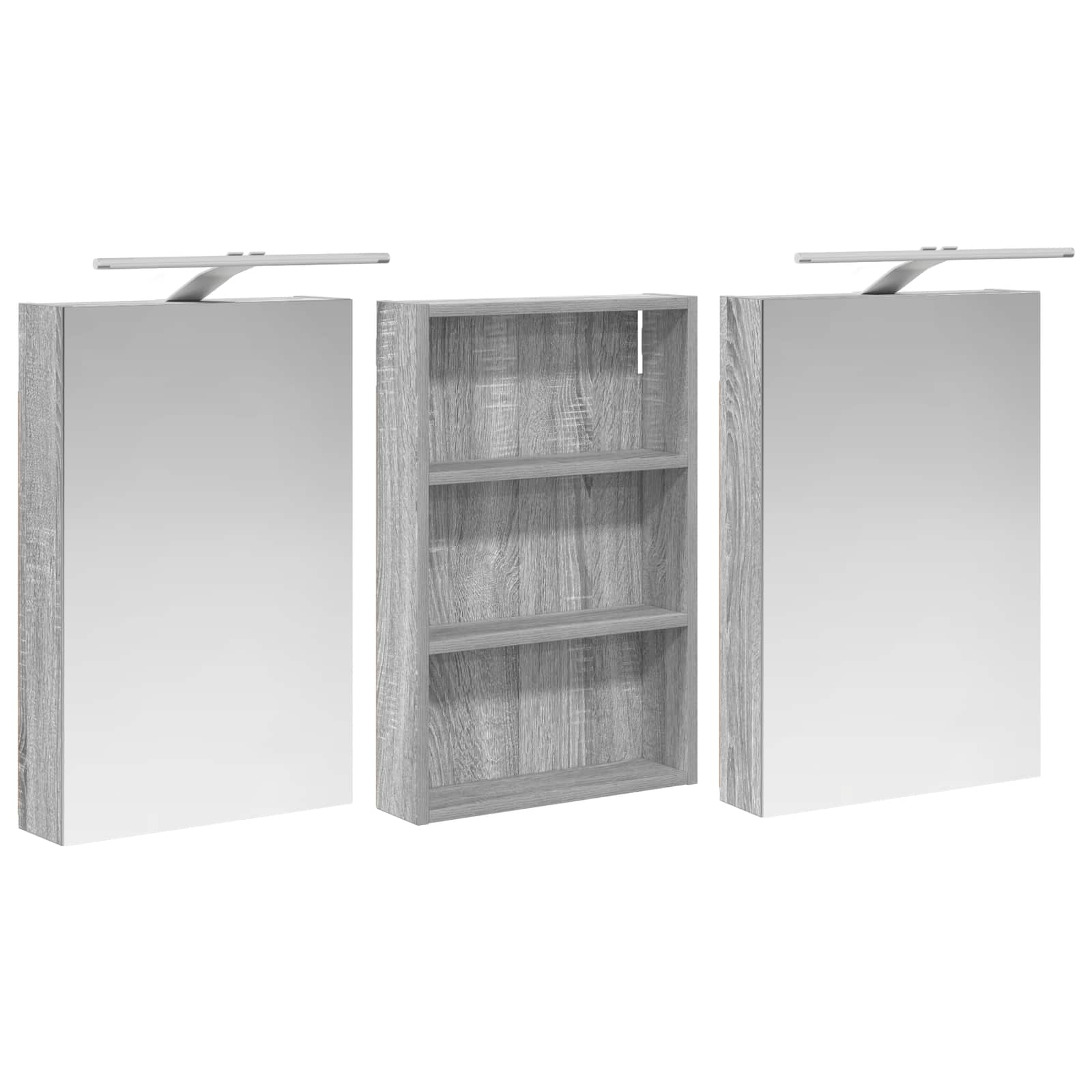 vidaXL Zestaw Szafek Łazienkowych z półką 3 pcs 120 x 10,5 x 60,5 cm