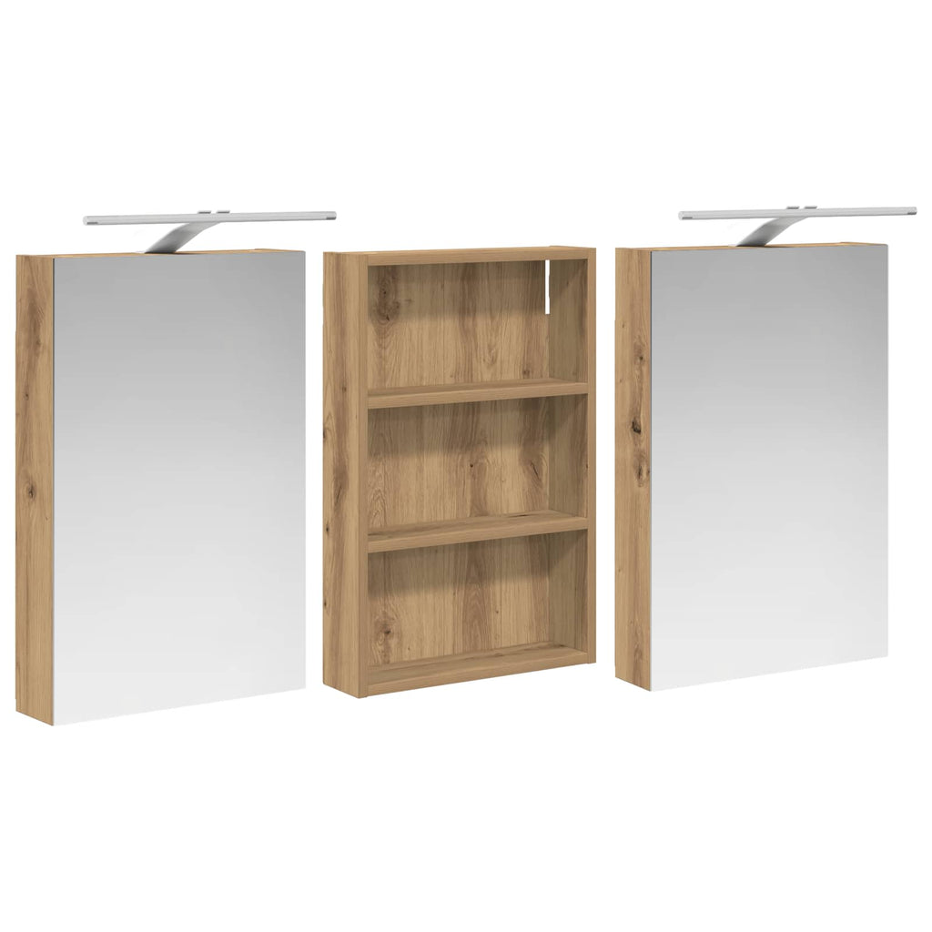 vidaXL Zestaw Szafek Łazienkowych z półką 3 pcs 120 x 10,5 x 60,5 cm
