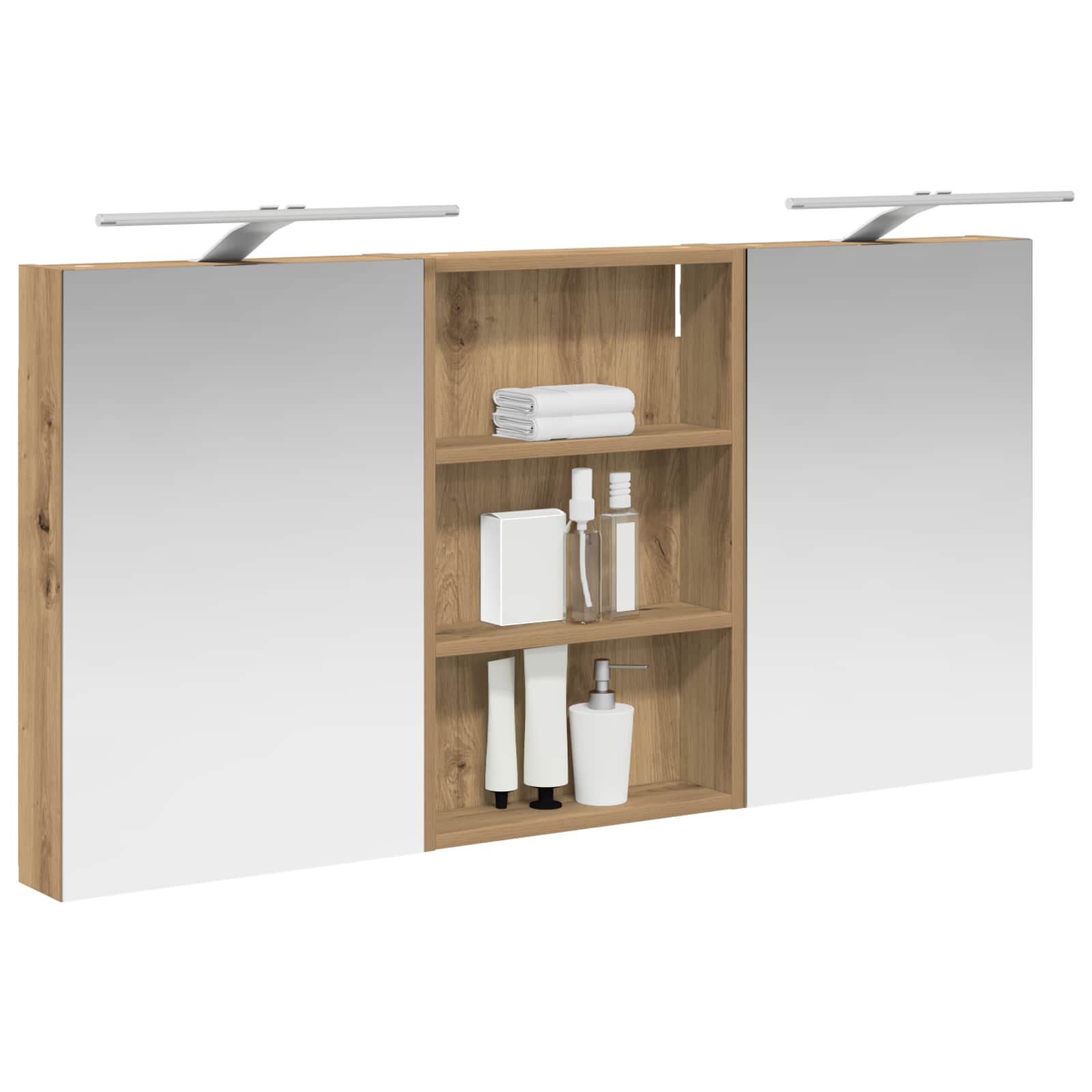 vidaXL Zestaw Szafek Łazienkowych z półką 3 pcs 120 x 10,5 x 60,5 cm