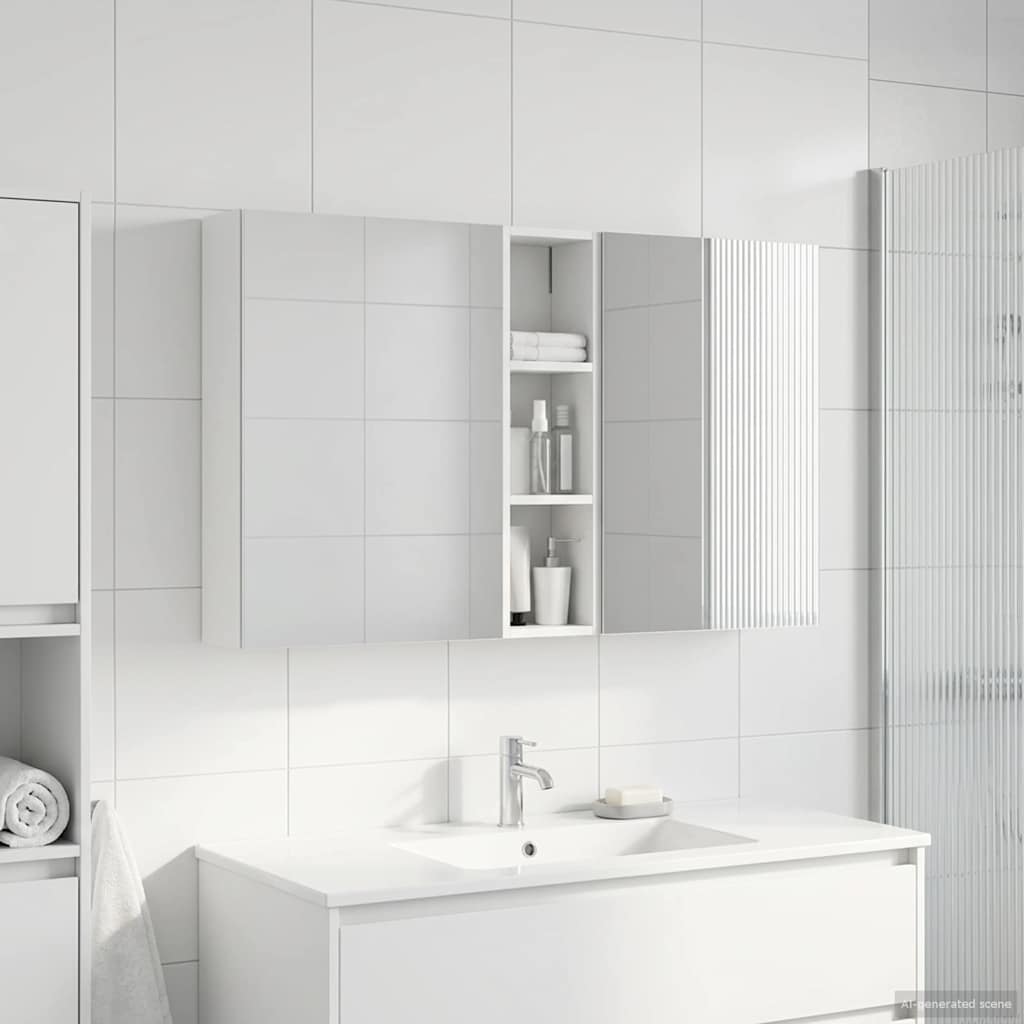 vidaXL Zestaw Szafek Łazienkowych z półką 3 pcs 120 x 14,5 x 70 cm