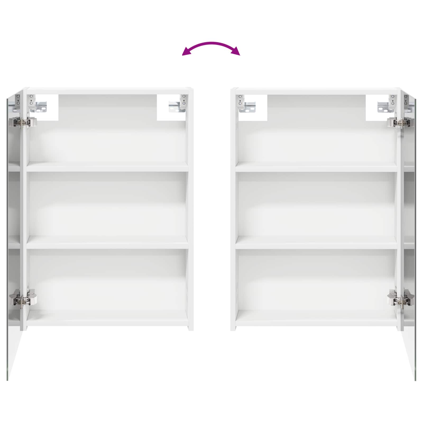 vidaXL Zestaw Szafek Łazienkowych z półką 3 pcs 120 x 14,5 x 70 cm