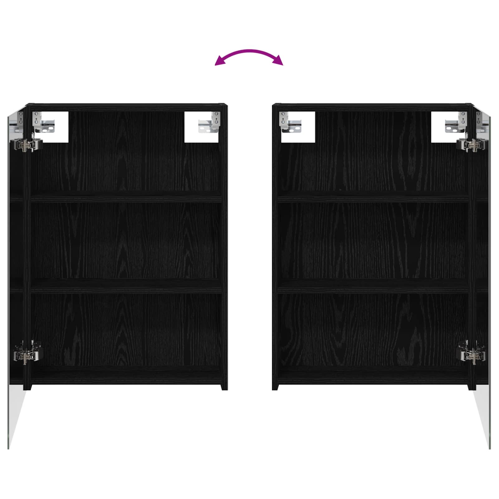 vidaXL Zestaw Szafek Łazienkowych z półką 3 pcs 120 x 14,5 x 70 cm
