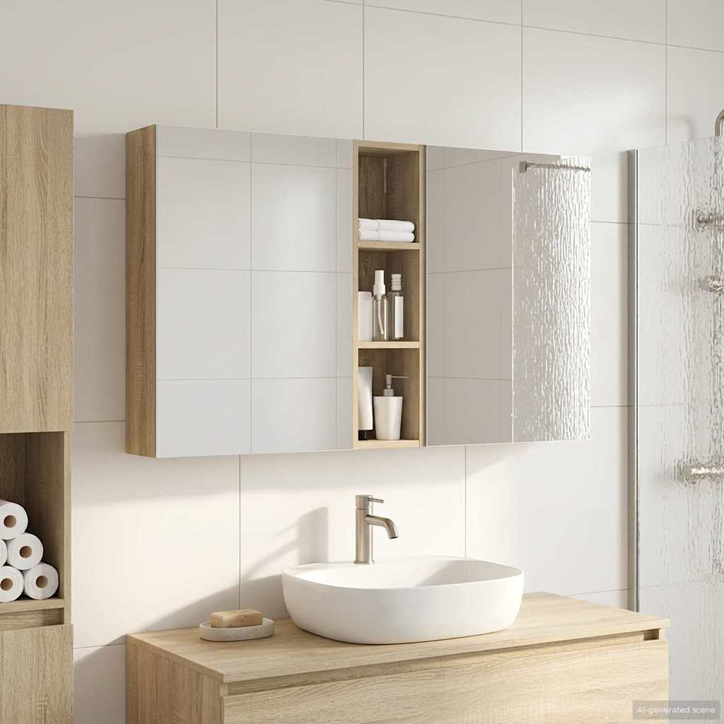 vidaXL Zestaw Szafek Łazienkowych z półką 3 pcs 120 x 14,5 x 70 cm