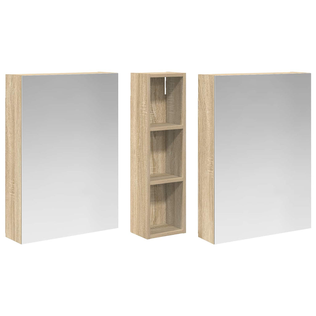 vidaXL Zestaw Szafek Łazienkowych z półką 3 pcs 120 x 14,5 x 70 cm