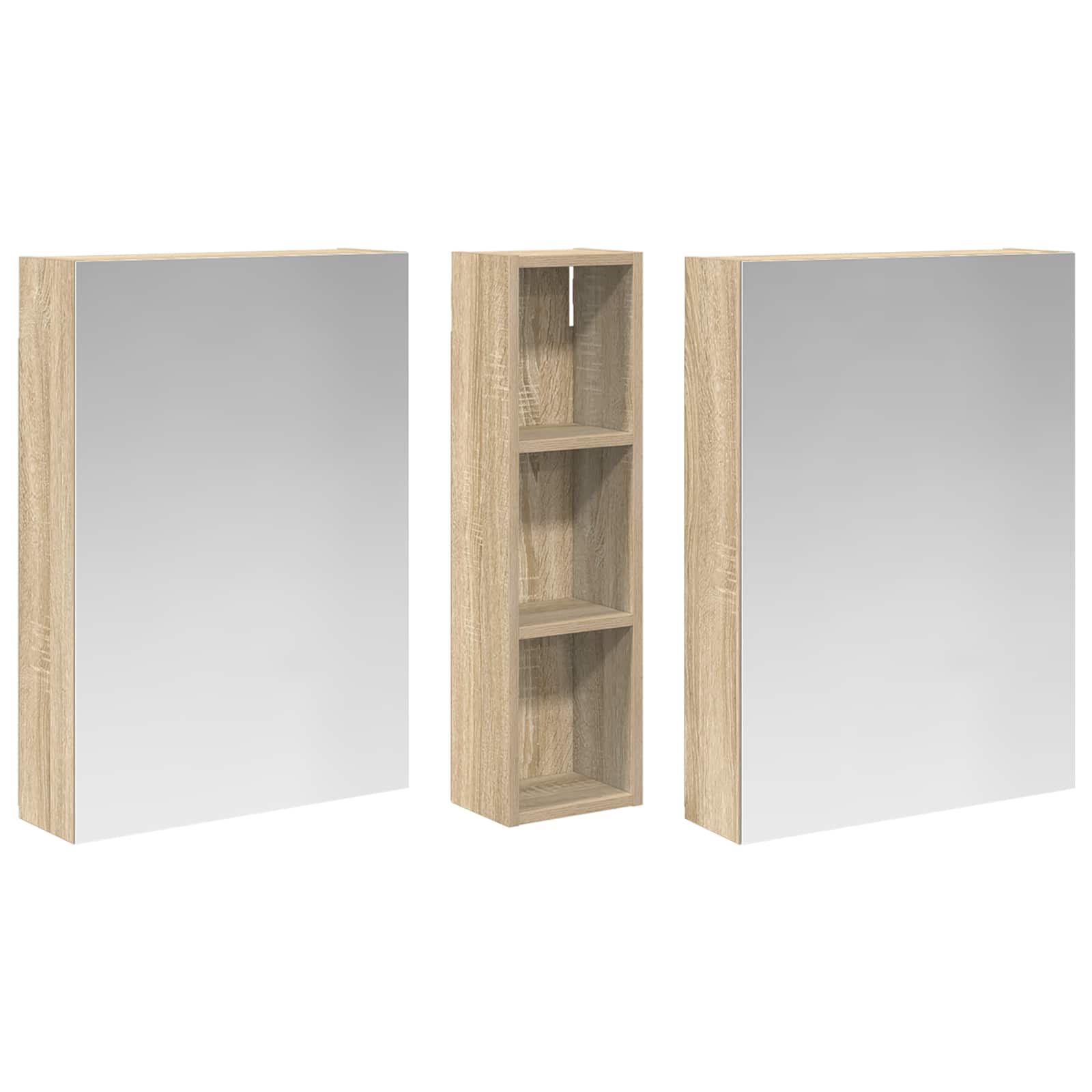 vidaXL Zestaw Szafek Łazienkowych z półką 3 pcs 120 x 14,5 x 70 cm