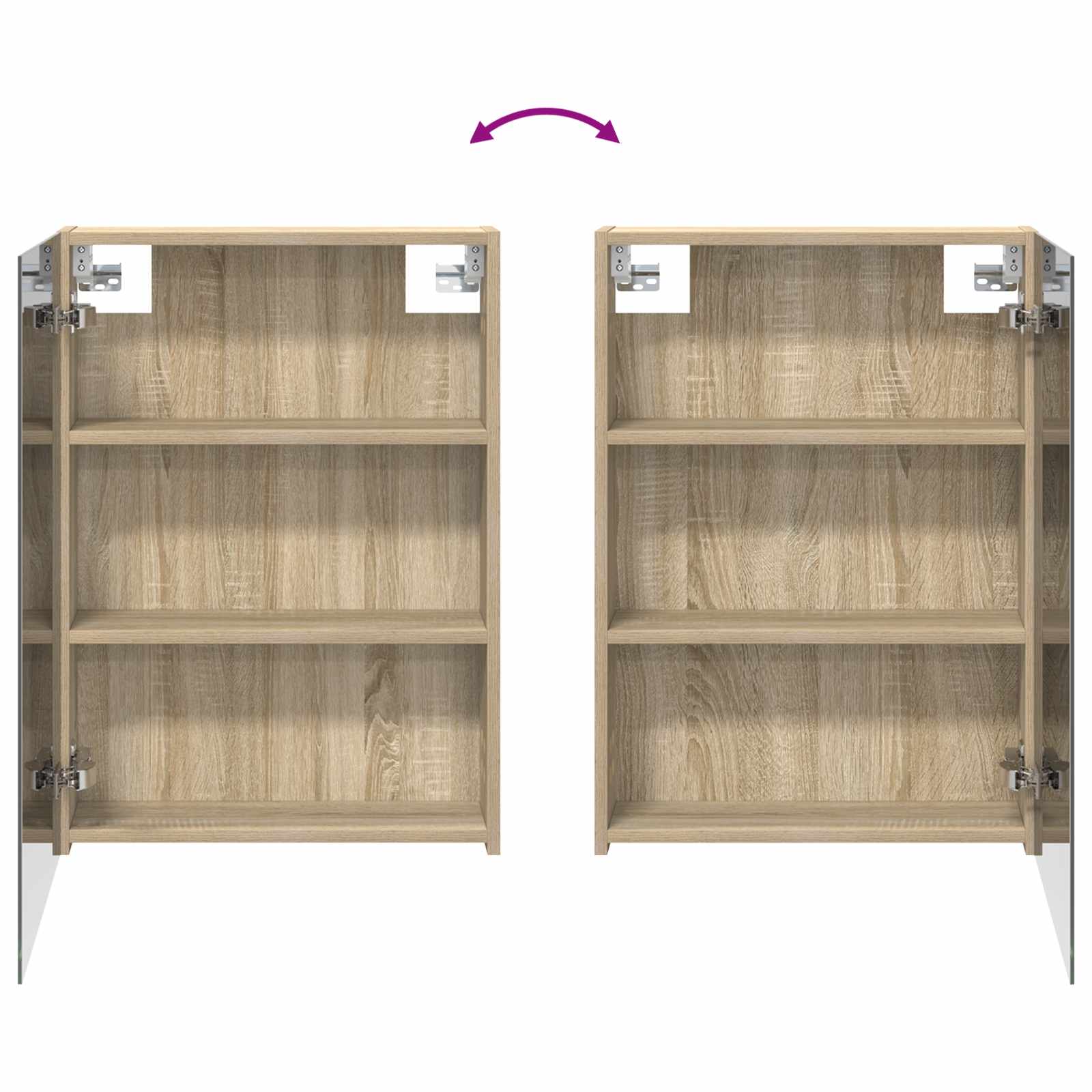 vidaXL Zestaw Szafek Łazienkowych z półką 3 pcs 120 x 14,5 x 70 cm