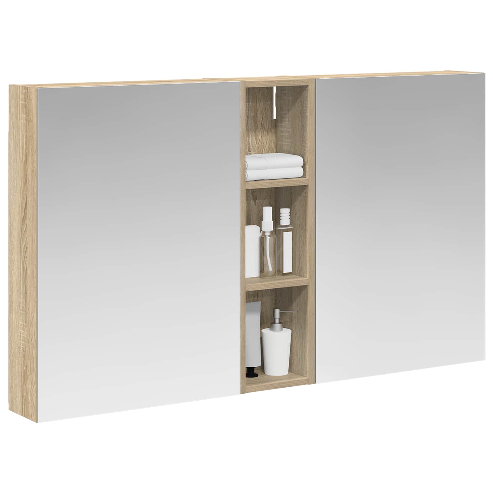 vidaXL Zestaw Szafek Łazienkowych z półką 3 pcs 120 x 14,5 x 70 cm