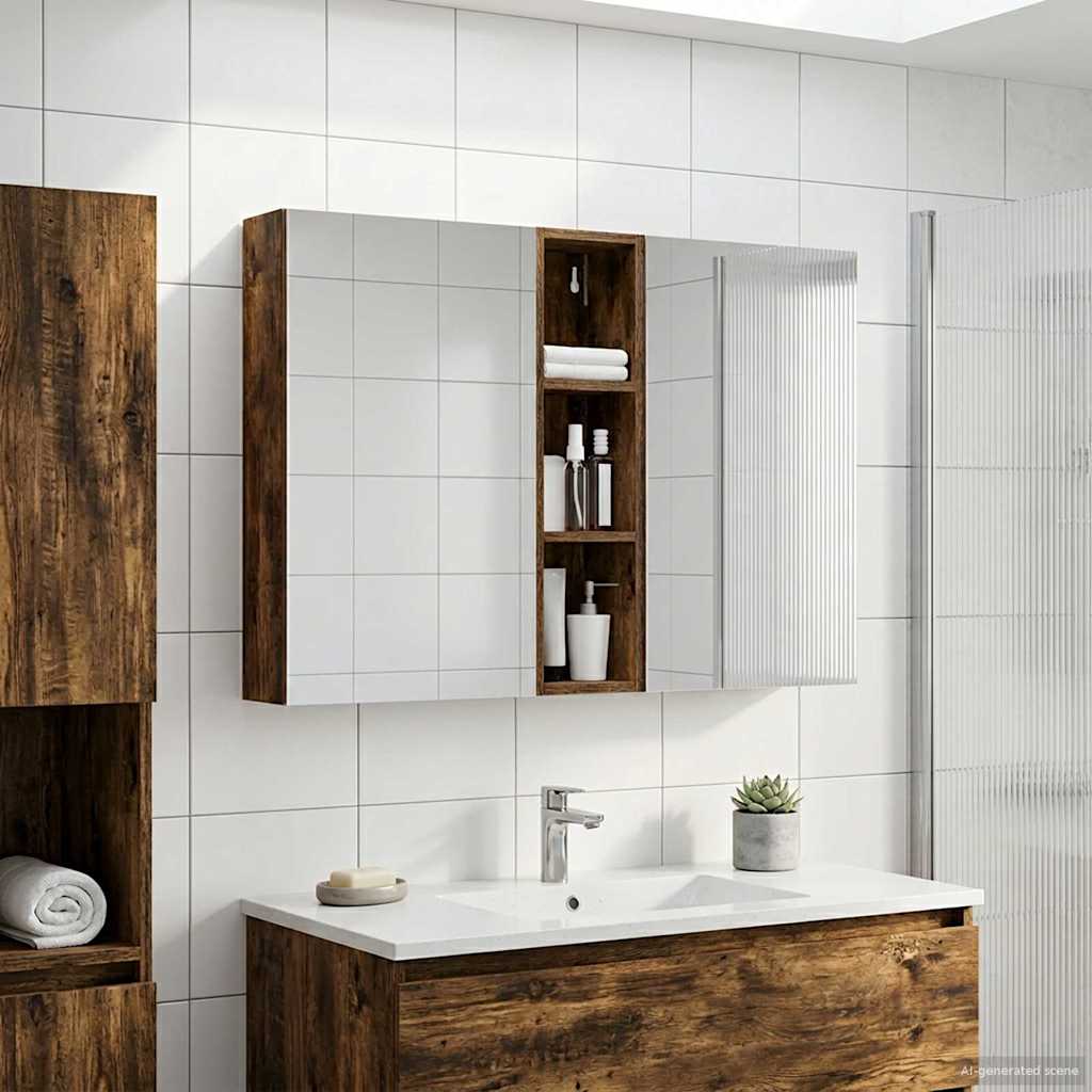 vidaXL Zestaw Szafek Łazienkowych z półką 3 pcs 120 x 14,5 x 70 cm
