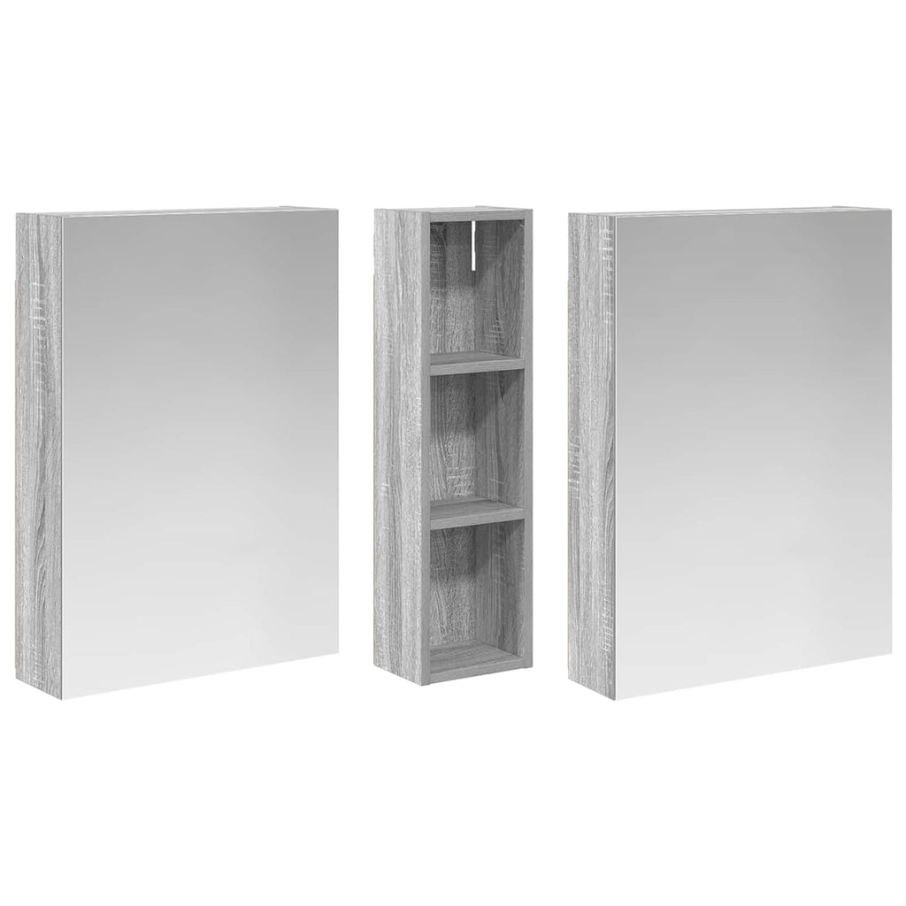 vidaXL Zestaw Szafek Łazienkowych z półką 3 pcs 120 x 14,5 x 70 cm