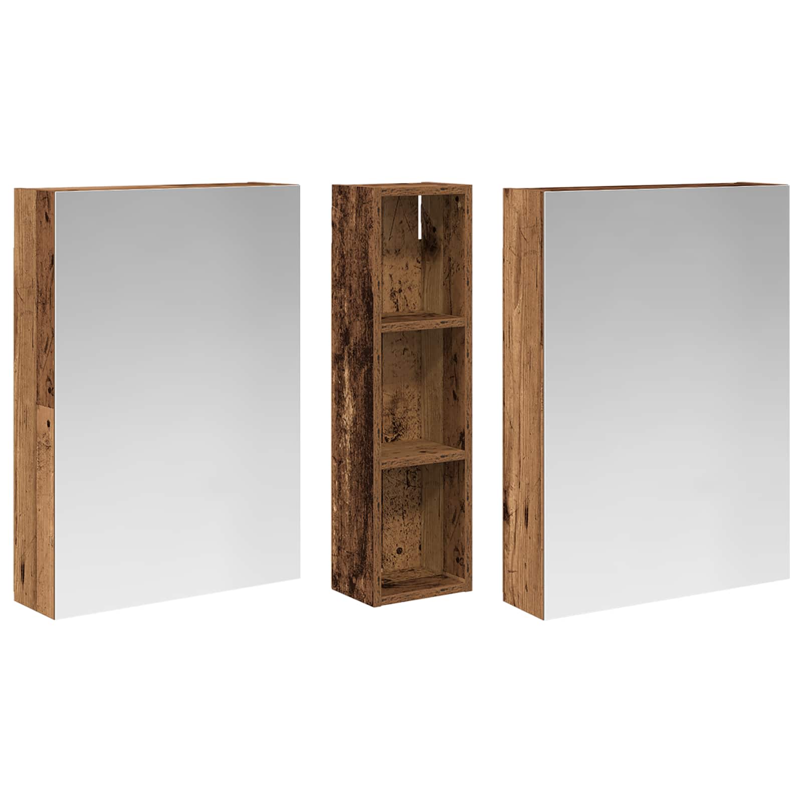 vidaXL Zestaw Szafek Łazienkowych z półką 3 pcs 120 x 14,5 x 70 cm