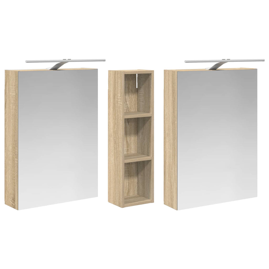 vidaXL Zestaw Szafek Łazienkowych z półką 3 pcs 120 x 14,5 x 70 cm