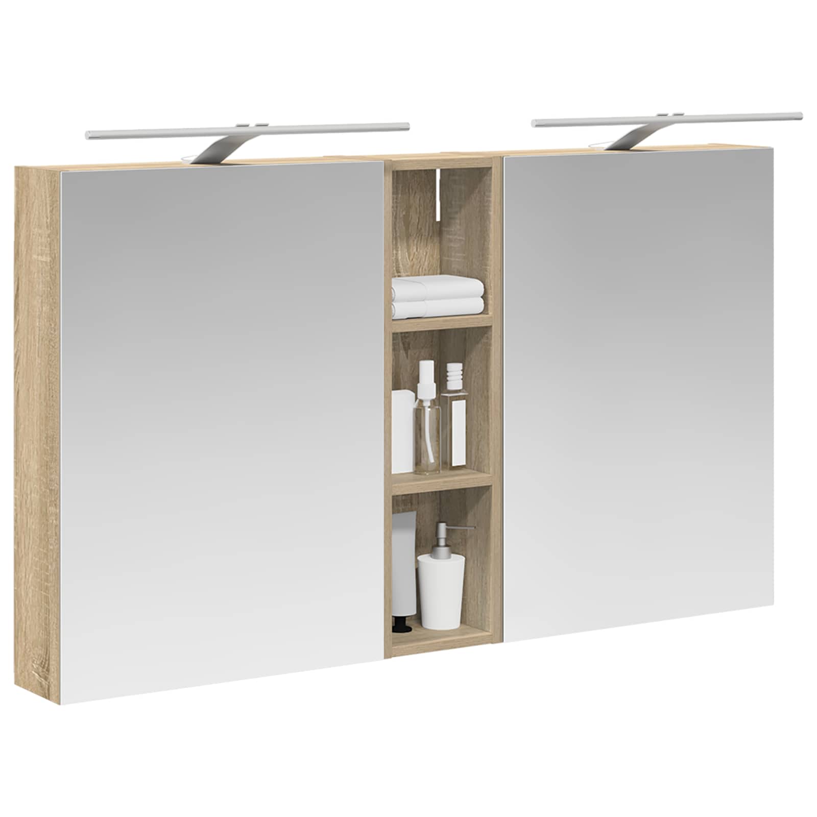 vidaXL Zestaw Szafek Łazienkowych z półką 3 pcs 120 x 14,5 x 70 cm