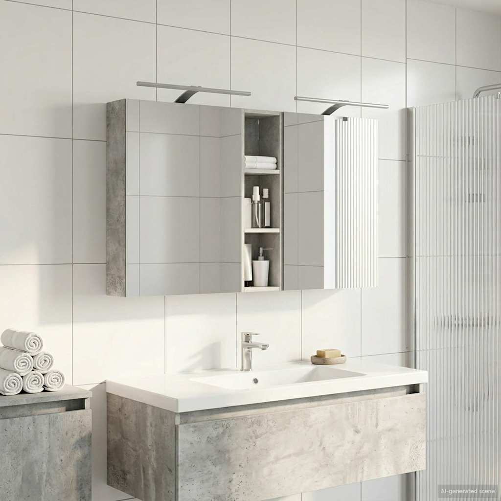 vidaXL Zestaw Szafek Łazienkowych z półką 3 pcs 120 x 14,5 x 70 cm