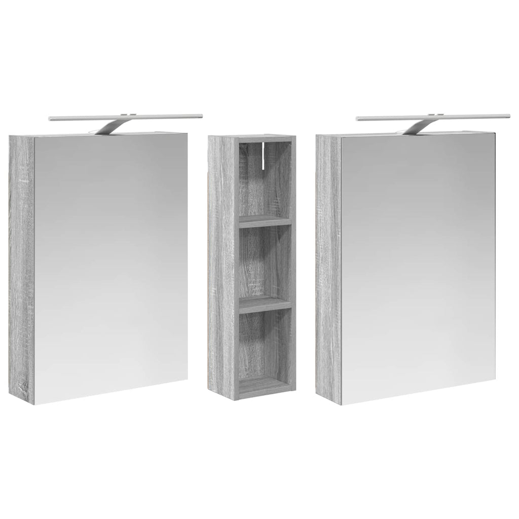 vidaXL Zestaw Szafek Łazienkowych z półką 3 pcs 120 x 14,5 x 70 cm