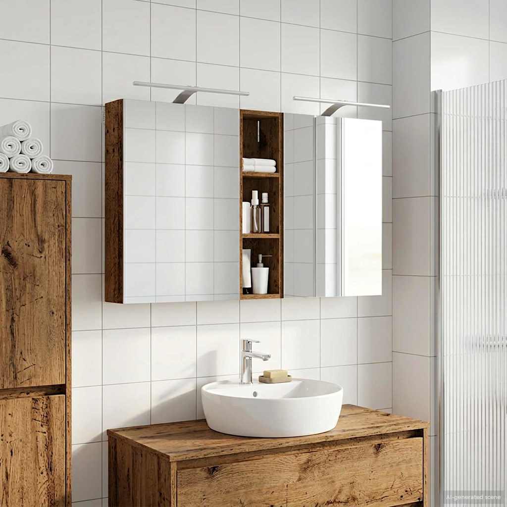 vidaXL Zestaw Szafek Łazienkowych z półką 3 pcs 120 x 14,5 x 70 cm