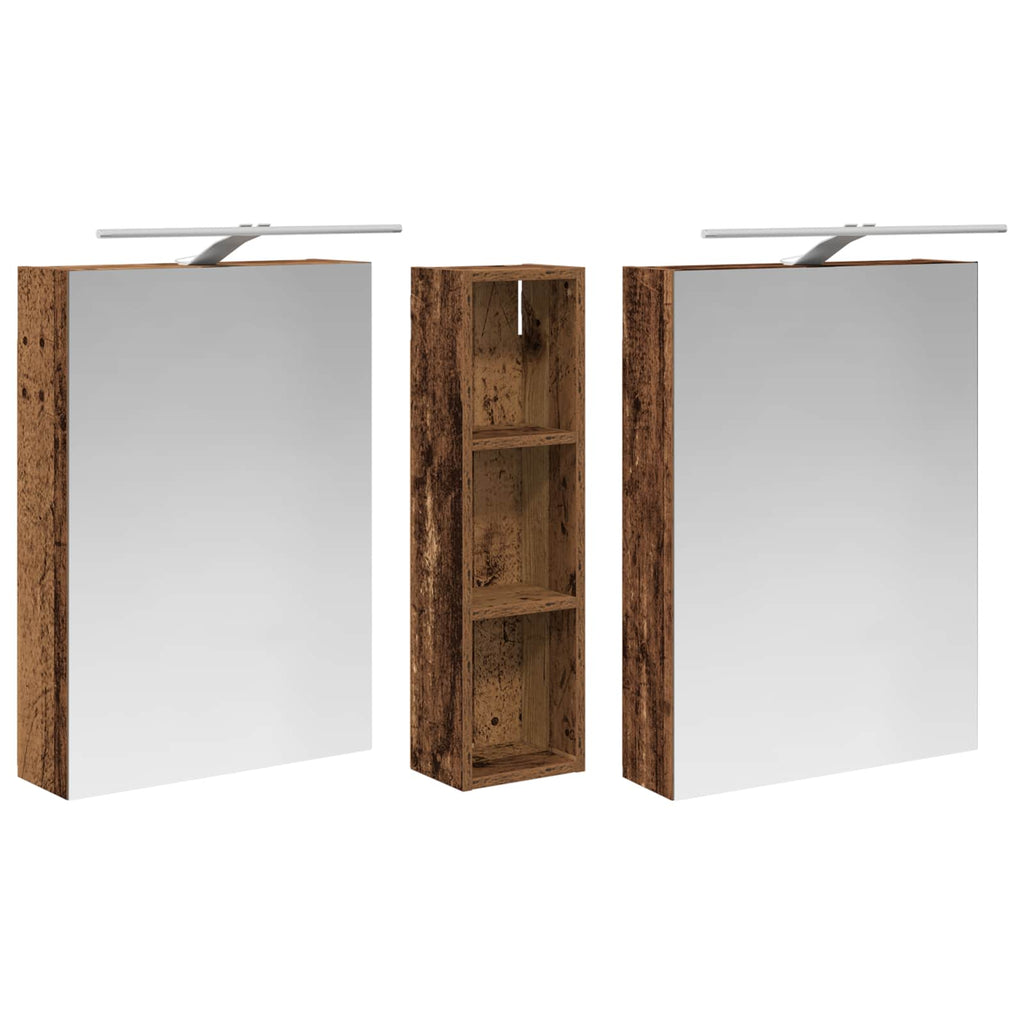 vidaXL Zestaw Szafek Łazienkowych z półką 3 pcs 120 x 14,5 x 70 cm